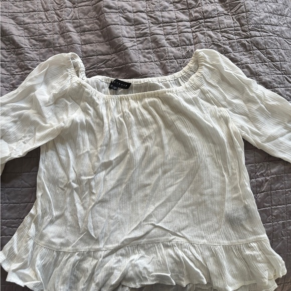 Sancuary lightweight gauze White Women's flutter Top - Picture 1 of 7